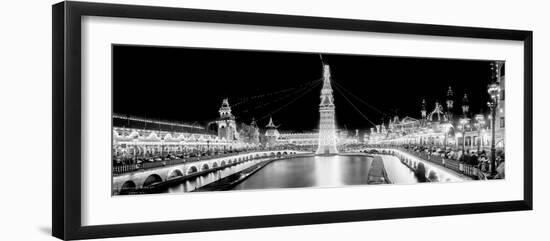 Luna Park at Night, Coney Island-null-Framed Photographic Print