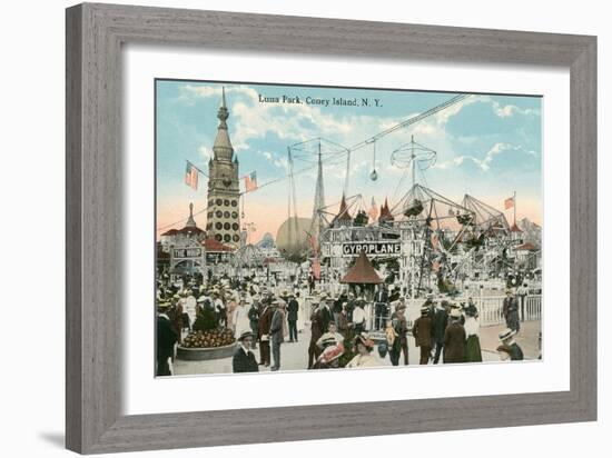 Luna Park, Coney Island, New York-null-Framed Art Print