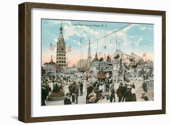 Luna Park, Coney Island, New York-null-Framed Art Print