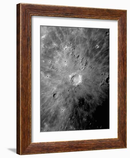 Lunar Crater Copernicus Surrounded by Impact Residue-Stocktrek Images-Framed Photographic Print