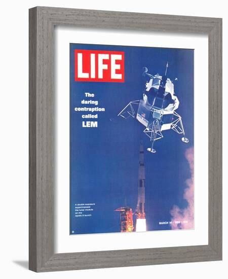 Lunar Excursion Module in Air, March 14, 1969-Ralph Morse-Framed Photographic Print