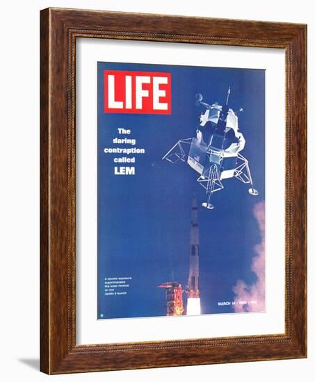 Lunar Excursion Module in Air, March 14, 1969-Ralph Morse-Framed Photographic Print