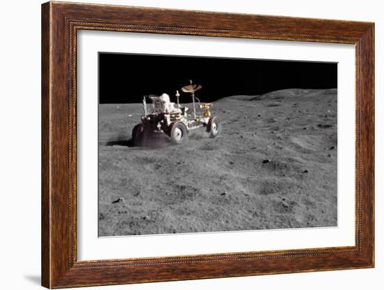 Lunar Grand Prix on Apollo 16 Mission, 1972-null-Framed Photographic Print