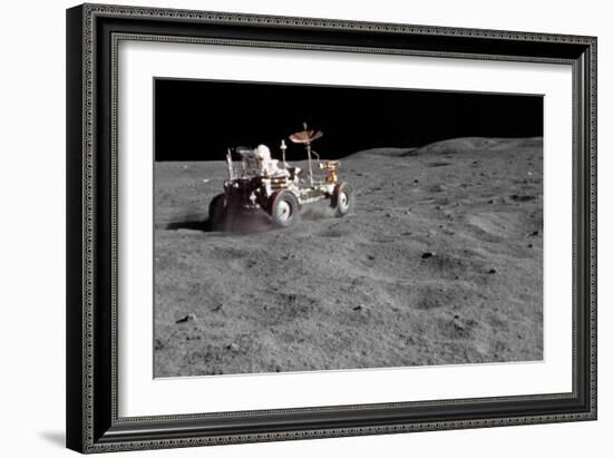 Lunar Grand Prix on Apollo 16 Mission, 1972-null-Framed Photographic Print