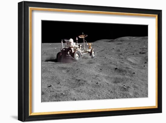 Lunar Grand Prix on Apollo 16 Mission, 1972-null-Framed Photographic Print