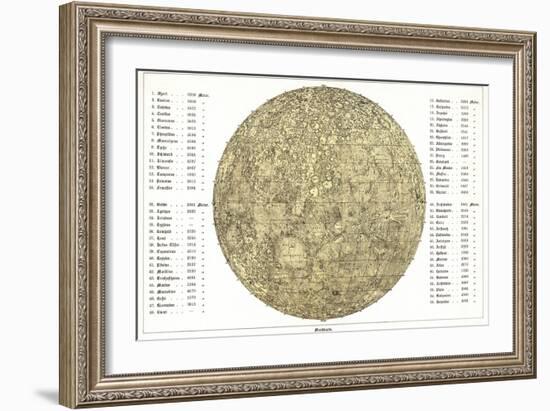 Lunar Map, 1822-Detlev Van Ravenswaay-Framed Photographic Print