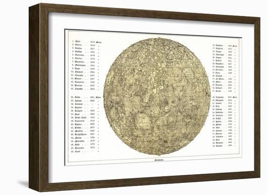 Lunar Map, 1822-Detlev Van Ravenswaay-Framed Photographic Print