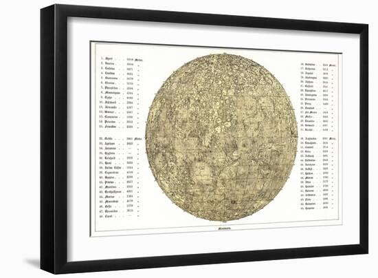 Lunar Map, 1822-Detlev Van Ravenswaay-Framed Photographic Print