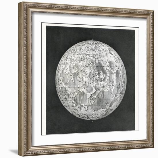 Lunar Map of 1854-Detlev Van Ravenswaay-Framed Photographic Print