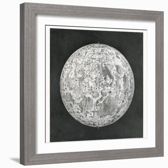 Lunar Map of 1854-Detlev Van Ravenswaay-Framed Photographic Print