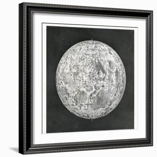 Lunar Map of 1854-Detlev Van Ravenswaay-Framed Photographic Print