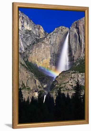 Lunar Rainbow From Upper Yosemite Falls Yosemite Valley, California-Joe Azure-Framed Premier Image Canvas