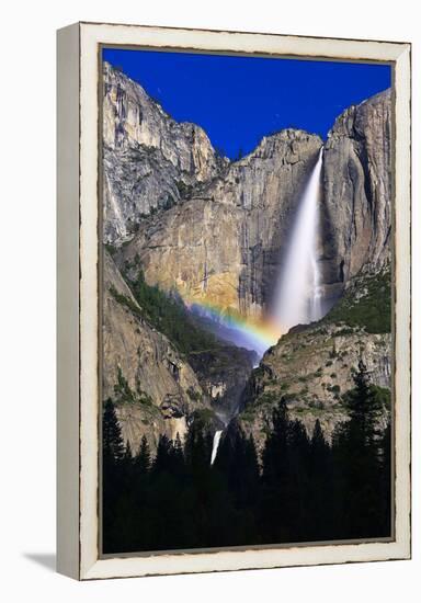 Lunar Rainbow From Upper Yosemite Falls Yosemite Valley, California-Joe Azure-Framed Premier Image Canvas