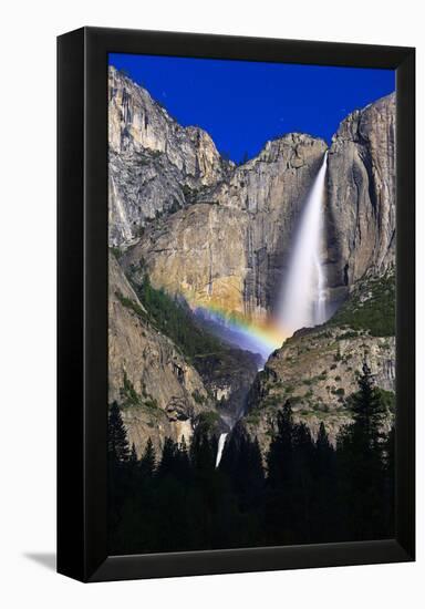 Lunar Rainbow From Upper Yosemite Falls Yosemite Valley, California-Joe Azure-Framed Premier Image Canvas