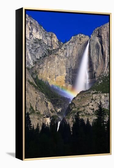 Lunar Rainbow From Upper Yosemite Falls Yosemite Valley, California-Joe Azure-Framed Premier Image Canvas