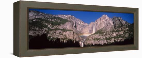 Lunar Rainbow over the Upper and Lower Yosemite Falls, Yosemite National Park, California, USA-null-Framed Premier Image Canvas