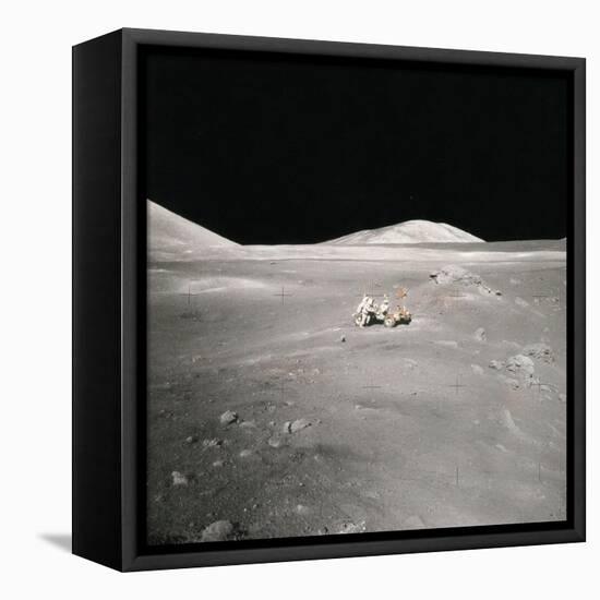 Lunar Rover and Harrison Schmitt, Apollo 17, 1972-Science Source-Framed Premier Image Canvas