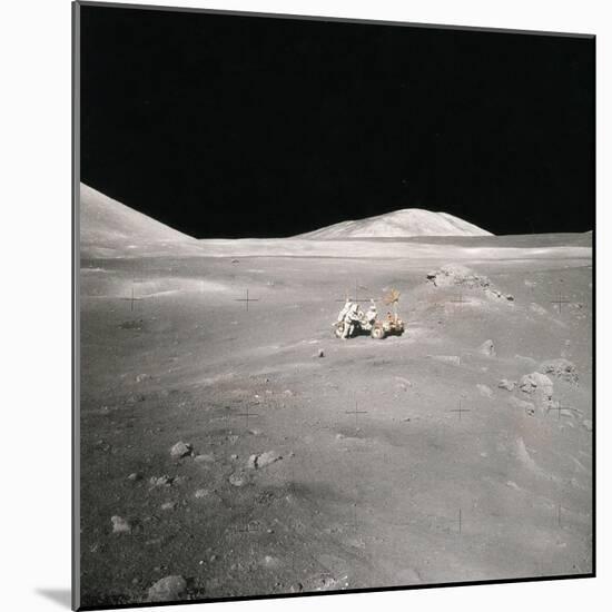 Lunar Rover and Harrison Schmitt, Apollo 17, 1972-Science Source-Mounted Giclee Print
