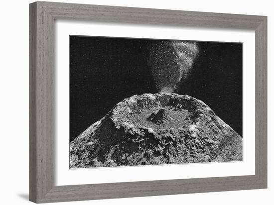 Lunar Volcano-null-Framed Art Print