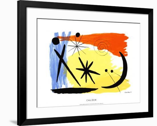 Lunarscape, c.1953-Alexander Calder-Framed Serigraph