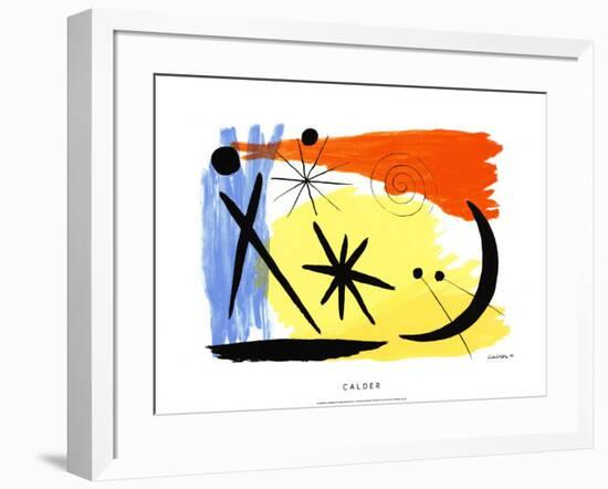 Lunarscape, c.1953-Alexander Calder-Framed Serigraph