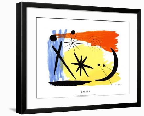 Lunarscape, c.1953-Alexander Calder-Framed Serigraph