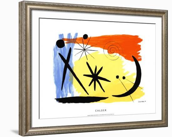 Lunarscape, c.1953-Alexander Calder-Framed Serigraph