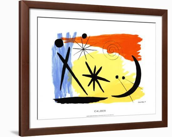 Lunarscape, c.1953-Alexander Calder-Framed Serigraph