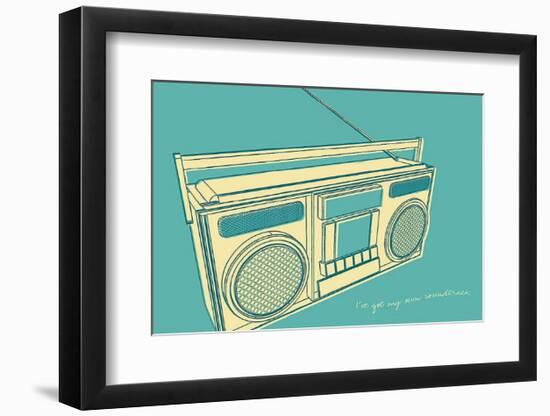 Lunastrella Boombox-John Golden-Framed Art Print