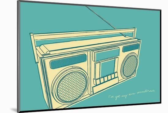 Lunastrella Boombox-John Golden-Mounted Art Print