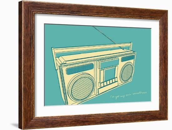 Lunastrella Boombox-John Golden-Framed Art Print