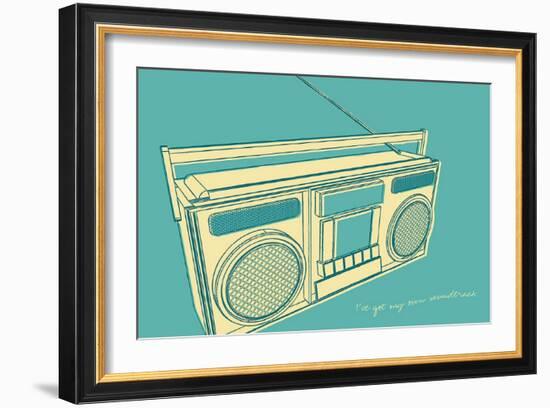 Lunastrella Boombox-John Golden-Framed Art Print