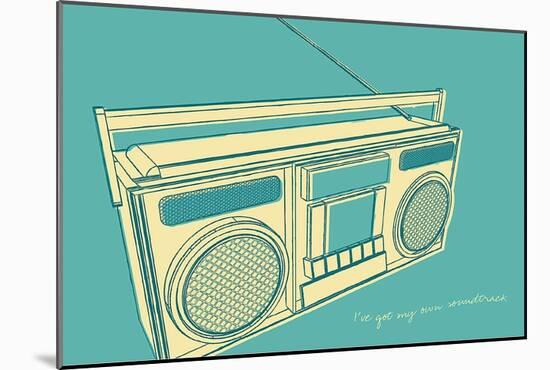 Lunastrella Boombox-John W^ Golden-Mounted Art Print