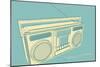 Lunastrella Boombox-John W Golden-Mounted Giclee Print