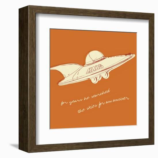 Lunastrella Flying Saucer (square)-John W^ Golden-Framed Art Print