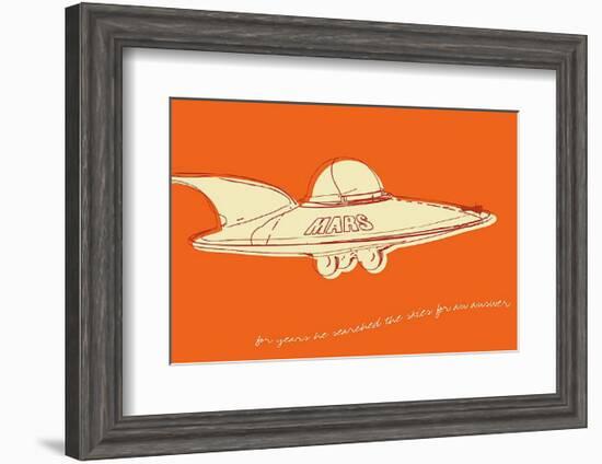 Lunastrella Flying Saucer-John Golden-Framed Art Print