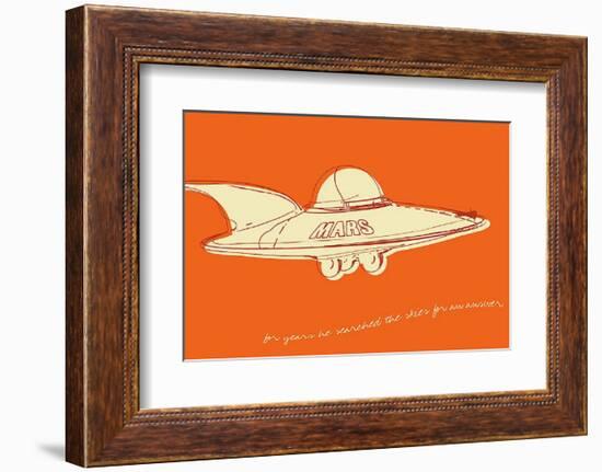 Lunastrella Flying Saucer-John Golden-Framed Art Print