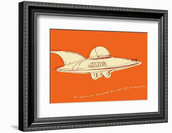 Lunastrella Flying Saucer-John Golden-Framed Art Print