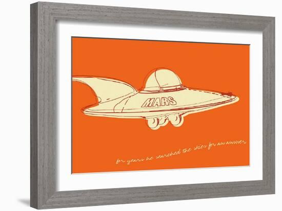 Lunastrella Flying Saucer-John Golden-Framed Art Print