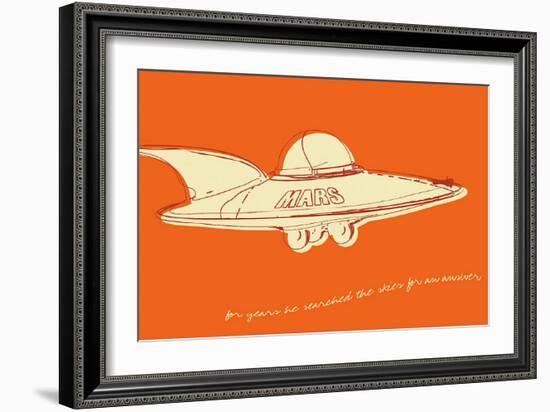 Lunastrella Flying Saucer-John Golden-Framed Art Print
