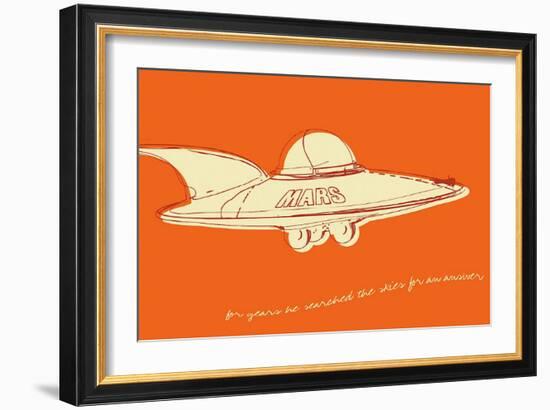 Lunastrella Flying Saucer-John Golden-Framed Art Print