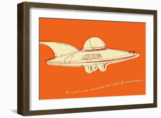 Lunastrella Flying Saucer-John Golden-Framed Art Print