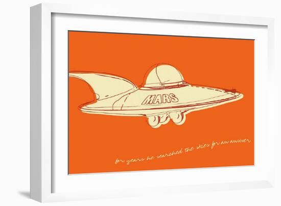 Lunastrella Flying Saucer-John Golden-Framed Art Print