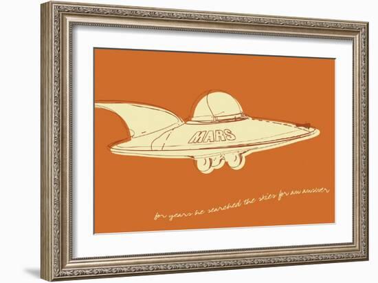 Lunastrella Flying Saucer-John W Golden-Framed Giclee Print