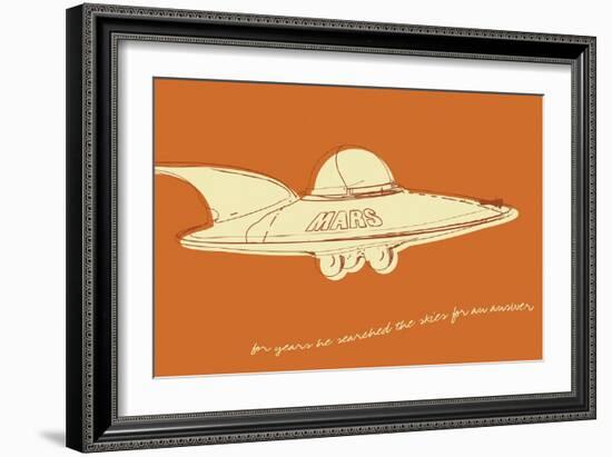 Lunastrella Flying Saucer-John W Golden-Framed Giclee Print