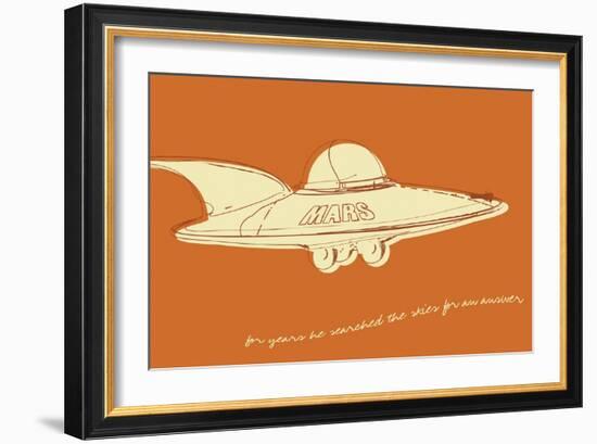 Lunastrella Flying Saucer-John W Golden-Framed Giclee Print