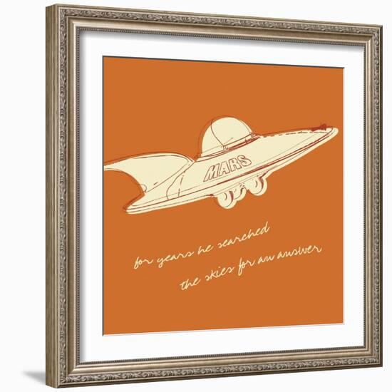 Lunastrella Flying Saucer-John W Golden-Framed Giclee Print