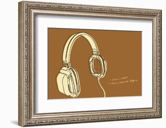 Lunastrella Headphones-John Golden-Framed Giclee Print