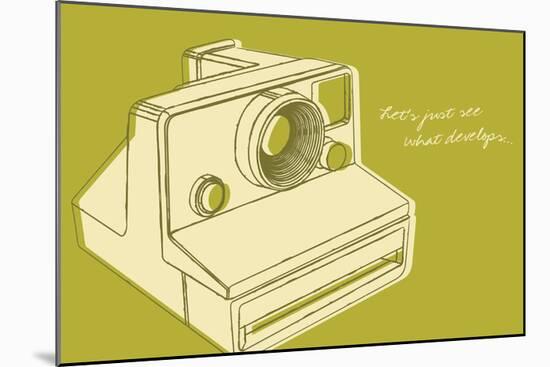 Lunastrella Instant Camera-John W^ Golden-Mounted Art Print