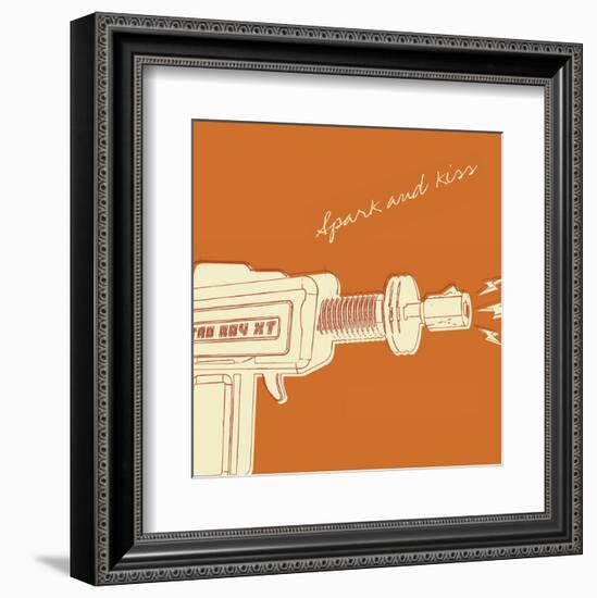 Lunastrella Raygun No. 1 (square)-John W^ Golden-Framed Art Print